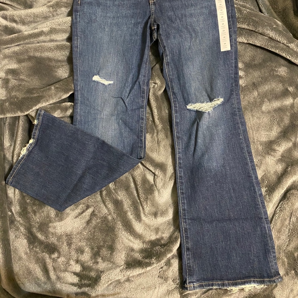 Women high rise skinny flare ankle jeans